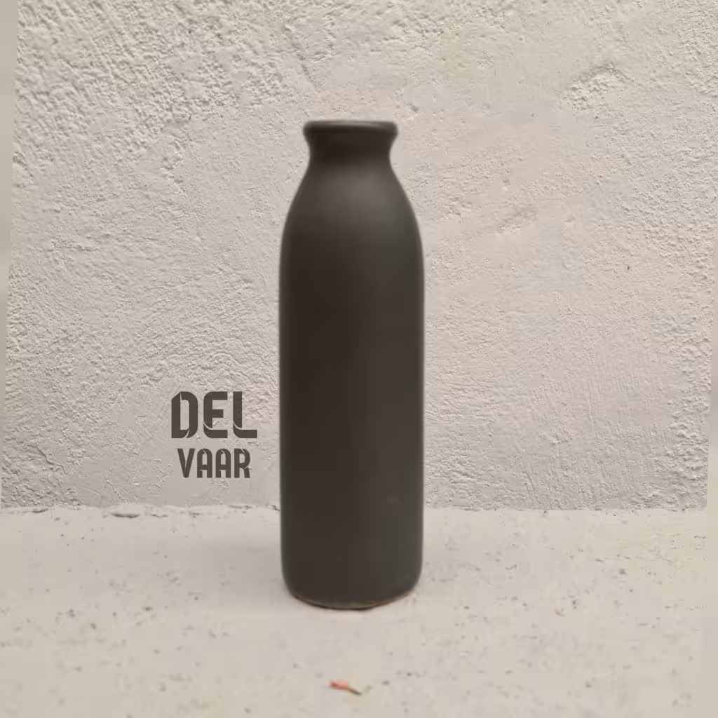 گلدان استوانه ای مشکی مات