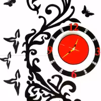 ساعت کمانی فانتزی چوبی