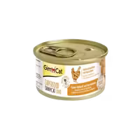 کنسرو گربه بالغ مدل Super Food مرغ و هویج برند Gim cat جیم کت 70 گرمی