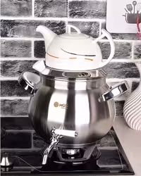 کتری و قوری 5 لیتر کف چدن مات ام جی اس کد 81013