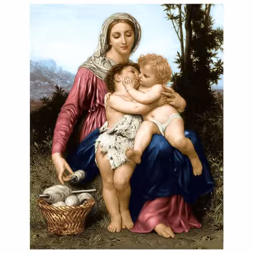 نخ و نقشه فرانسوی طرح مادر و فرزند کد 24237