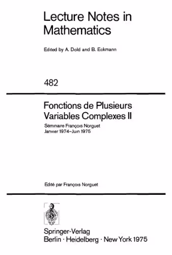 خرید و دانلود نسخه کامل کتاب Fonctions De Plusieurs Variables Complexes II
