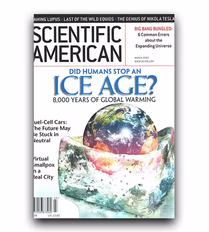 مجله انگلیسی Scientific American شماره Did Humans Stop an Ice Age کاغذ گلاسه