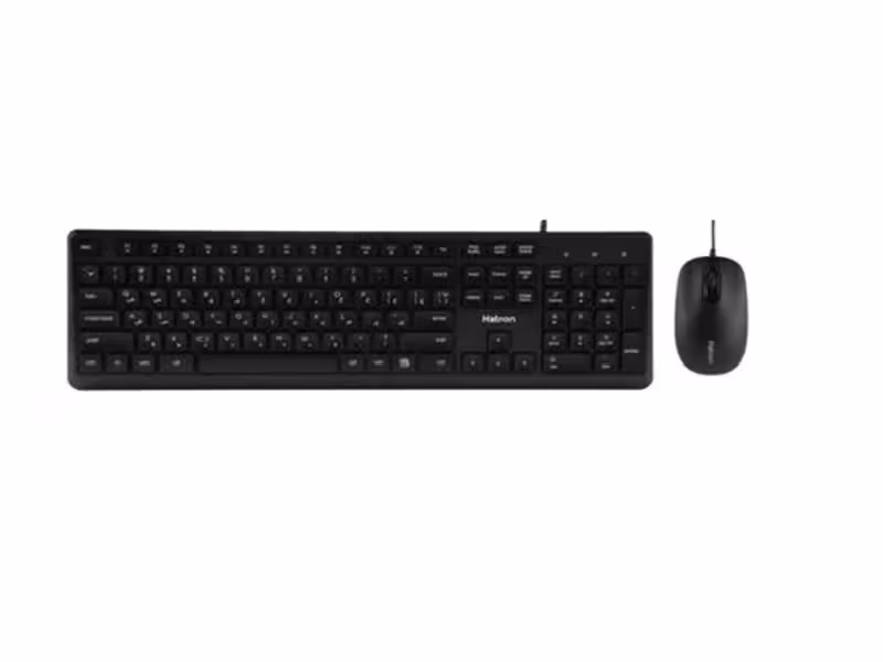 کیبورد و موس سیم دار هترون مدل HKC215