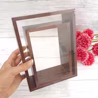 شلف چوبی دیواری طرح مستطیل (بسته دو عددی)
