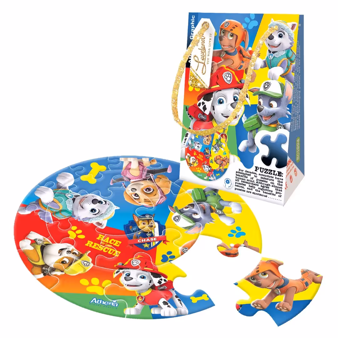 پازل پاکتی 18 تکه آتنا طرح سگ های نگهبان 2Atena