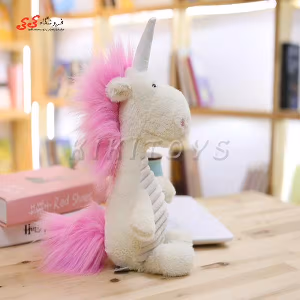 عروسک پولیشی یونیکورن اسب تک شاخ ایستاده Unicorn