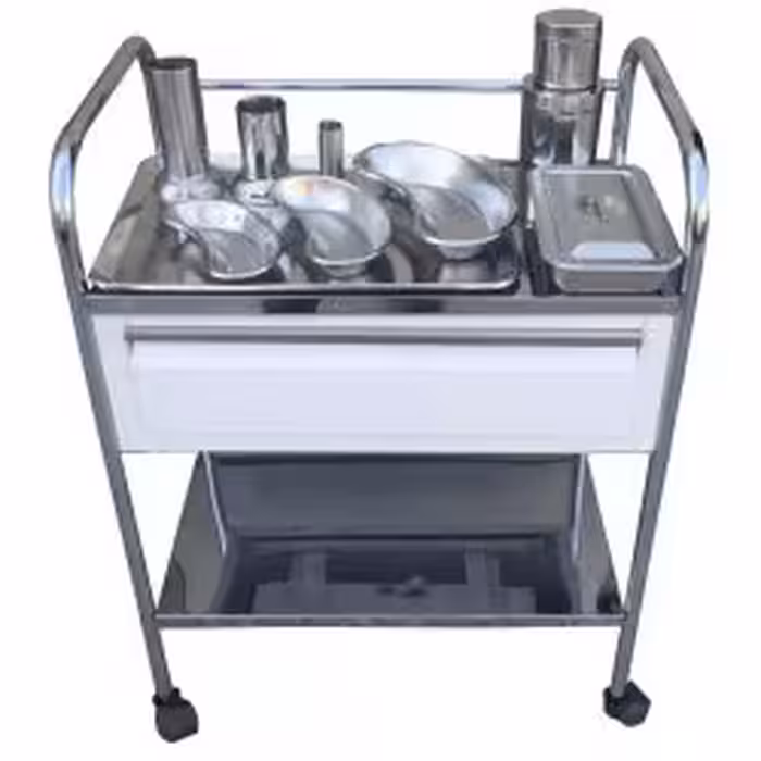 ترالی پانسمان تک کشو رویه استیل