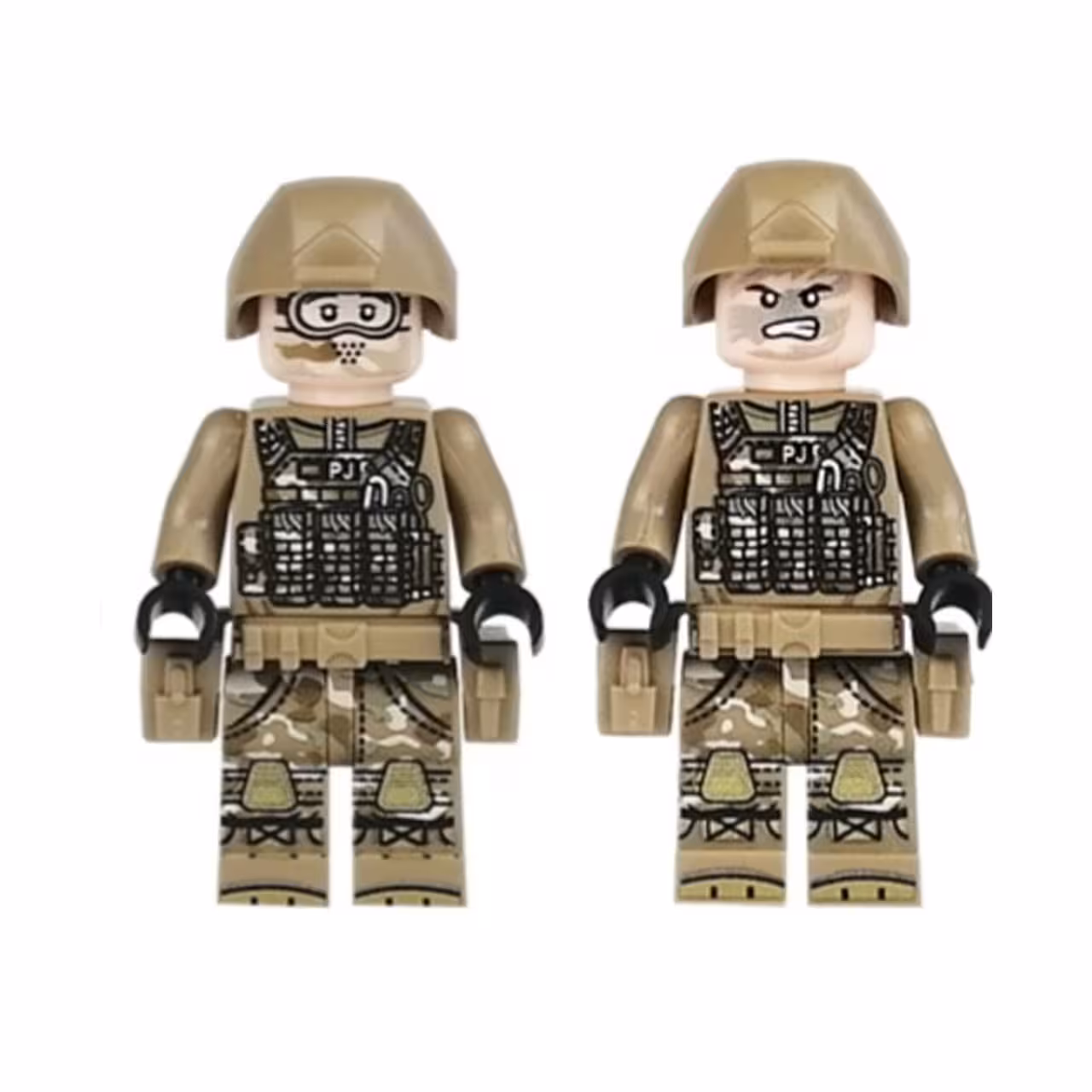 لگو مینی فیگور دوتایی آدمک سرباز ارتشی مدل صورت طرح دار