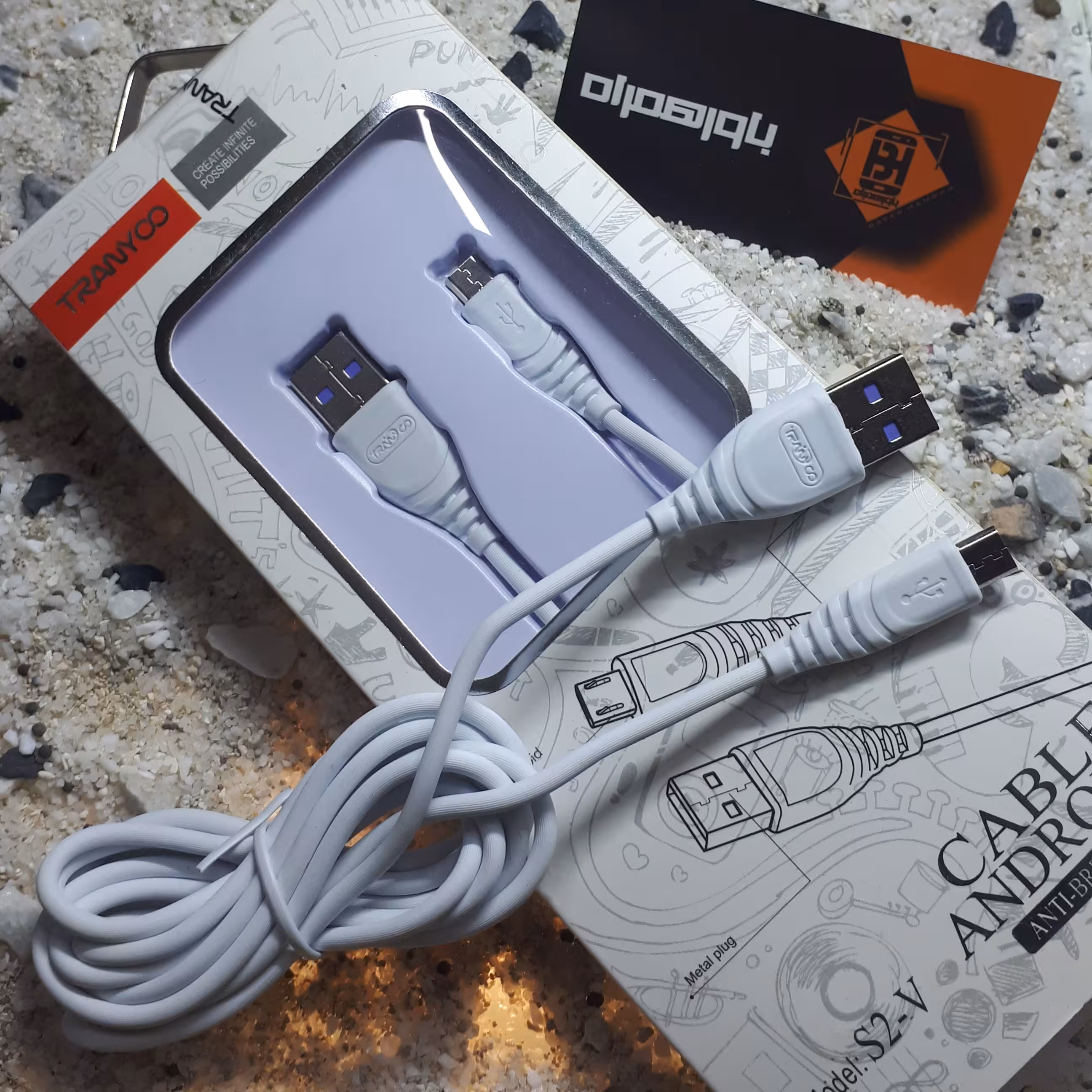 کابل ترانیو 2.1 آمپر فست شارژ یو اس بی به میکرو دو متری