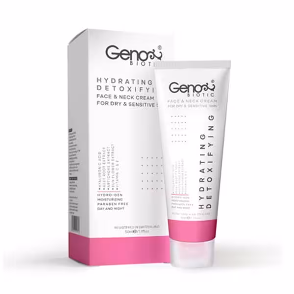 ژنوبایوتیک کرم رطوبت رسان صورت و گردن پوست خشک و حساس 50 میلی لیتر - داروکاو