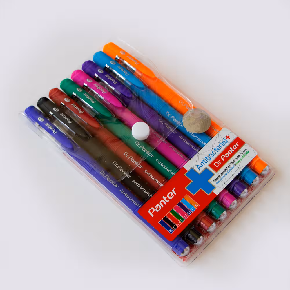 خودکار 8 تایی SP بدنه رنگی پنتر (panter)