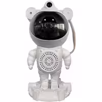 چراغ خواب و پروژکتور کهکشانی اسپیکردار فضانورد طرح ایستاده با ریموت کنترل (سفید رنگ)