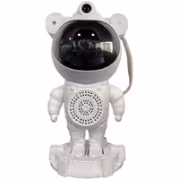 چراغ خواب و پروژکتور کهکشانی اسپیکردار فضانورد طرح ایستاده با ریموت کنترل (سفید رنگ)