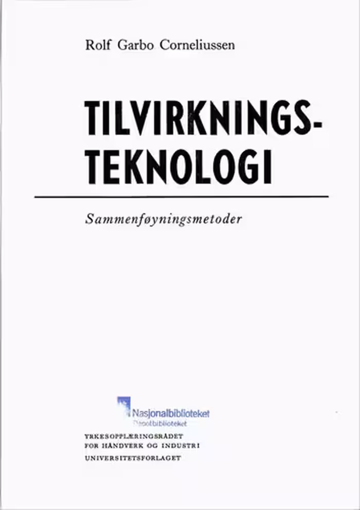 خرید و دانلود نسخه کامل کتاب Tilvirkningsteknologi : sammenføyningsmetoder