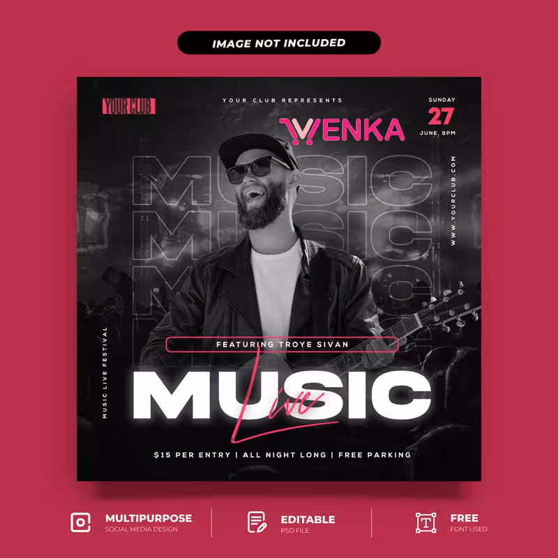 فایل لایه باز کاور موزیک کد23