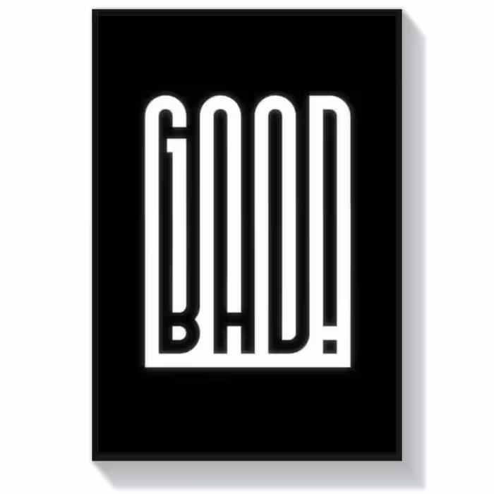 تابلو تایپوگرافی طرح Good or Bad
