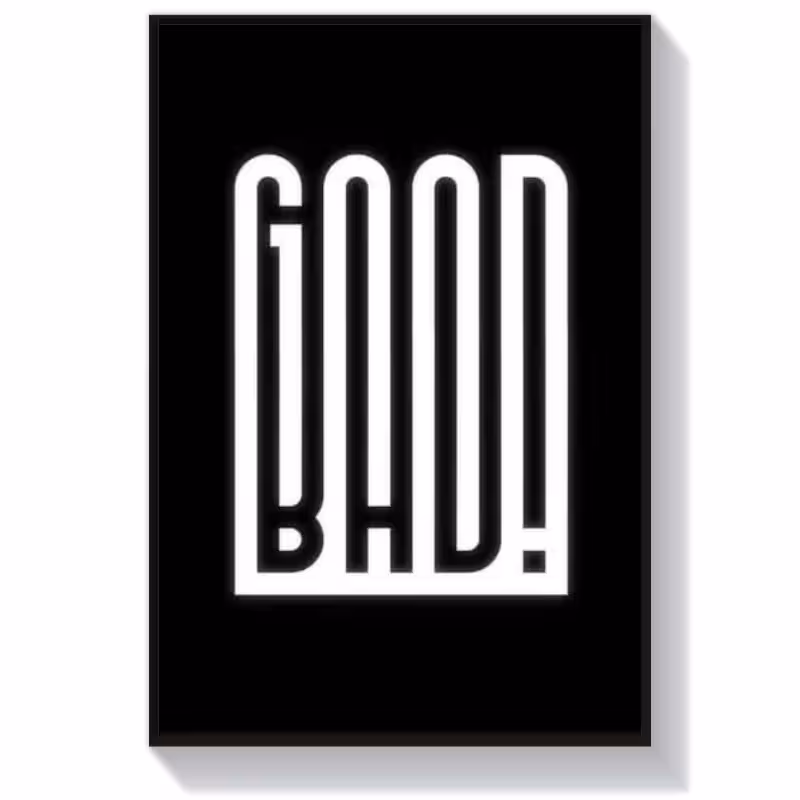 تابلو تایپوگرافی طرح Good or Bad