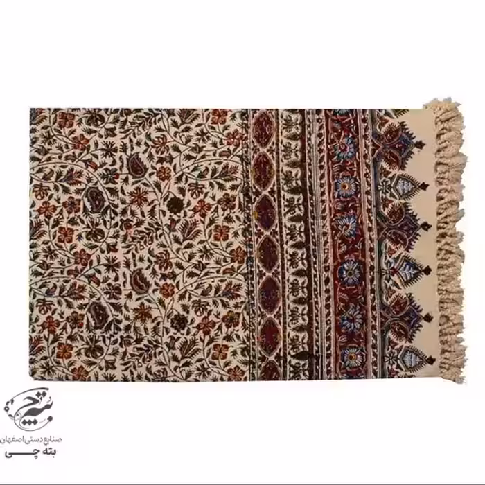 رومیزی قلمکار ممتاز طرح گل ریز سایز 135 در 200