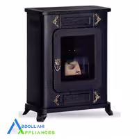 بخاری گازی جنرال شهر 24000 مدل طرح شومینه مشکی