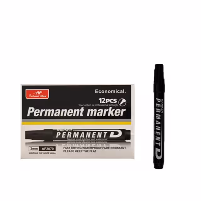 ماژیک معمولی اسکول مکس مدل سر گرد رنگ مشکی