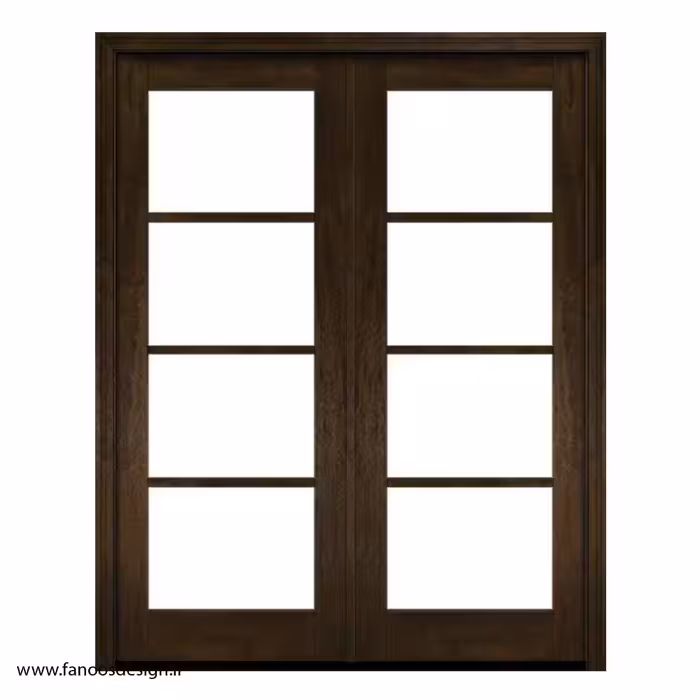 درب نشیمن دو لنگه با شیشه ضدخش کد 1141