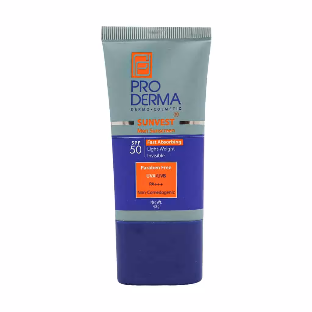 کرم ضد آفتاب فاقد چربی آقایان SPF50 پرودرما 40 میلی لیتر