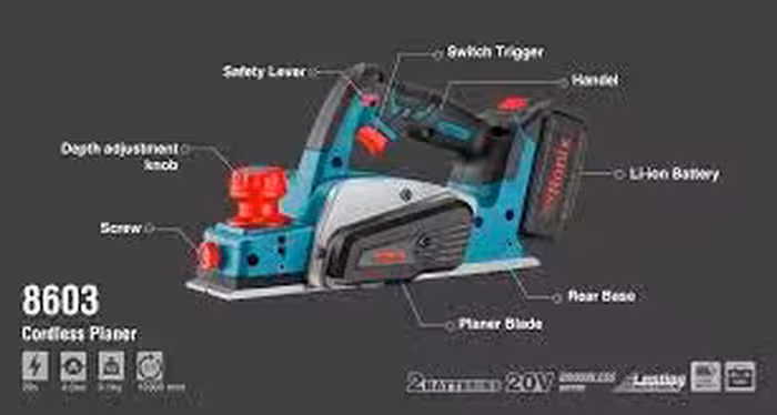 رنده نجاری شارژی رونیکس8603