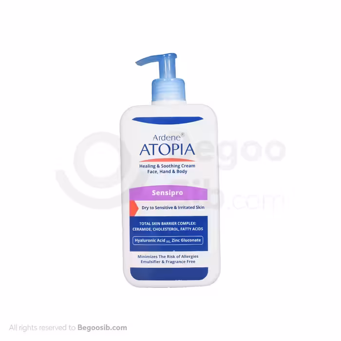 کرم مرطوب کننده و التیام بخش پوست خشک و حساس اتوپیا آردن 500 میلی لیتری