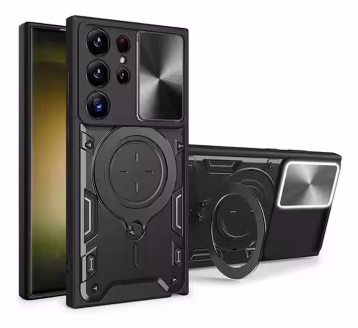 قاب ضد ضربه مگنتی Samsung Galaxy S24 ULTRA Magnetic Support Case دارای محافظ دوربین
