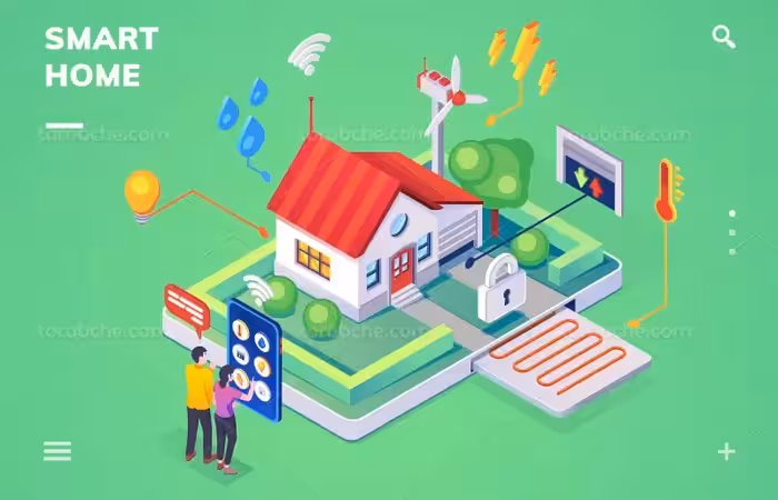 وکتور خانه هوشمند برای طراحی | گرافیک با طعم تربچه