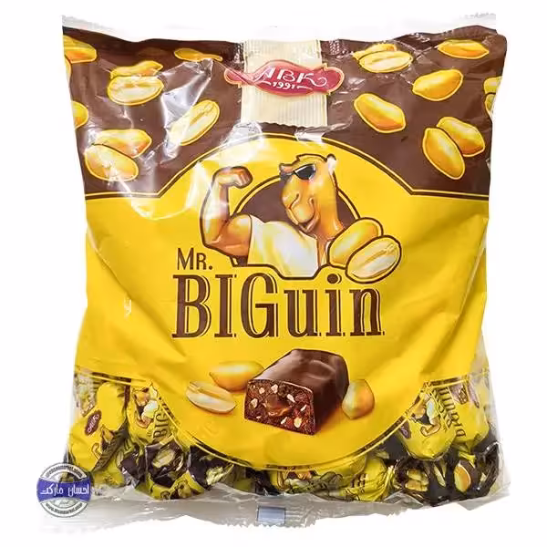 شکلات مستر بیگویین با شیر شتر و مغز بادام زمینی و کارامل
