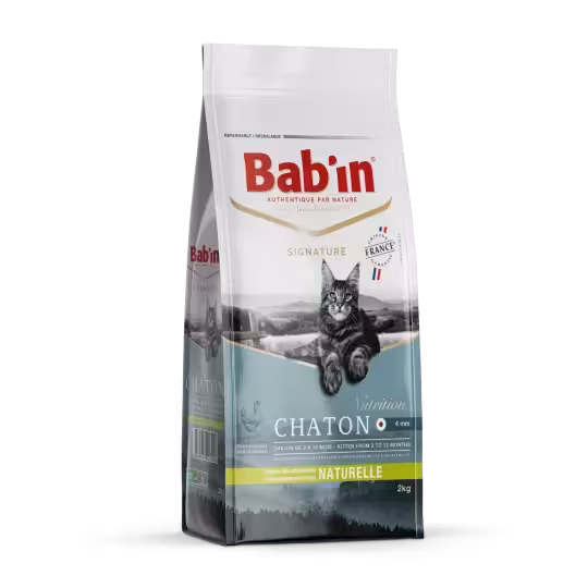 غذای خشک بچه گربه Chaton Sterilise برند Babin بابین طعم مرغ 8 کیلویی