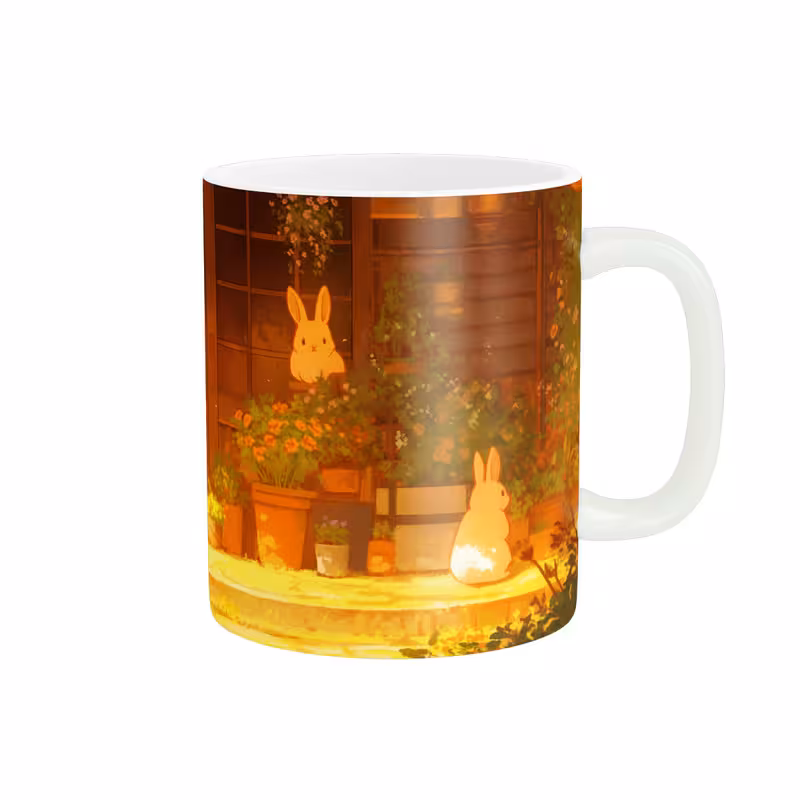 ماگ پاد آفرین طرح باغ خرگوش ها کد 640