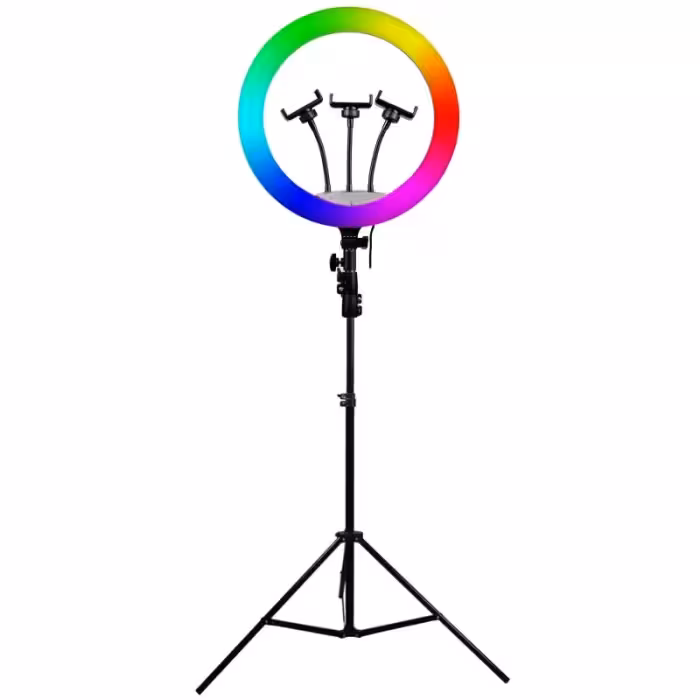 رینگ لایت مدل 56CM 18LED RGB