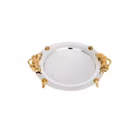 سینی گل رز دایره متوسط طلاییKSTکد B0011518