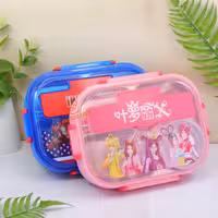 قیمت و خرید  ظرف غذا 4 خانه چاپستیک دار داخل استیل کد 14