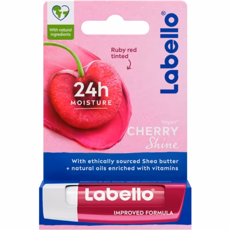 بالم مرطوب کننده لب لابلو طعم گیلاس Labello Cherry Shine حجم 5.5 میلی لیتر