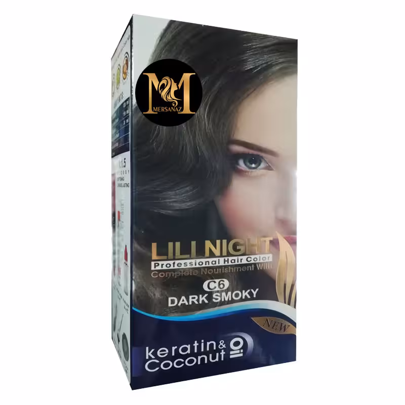 كیت رنگ مو لی لی نایت شماره C6 حجم 120 میلی لیتر رنگ دودی تیره