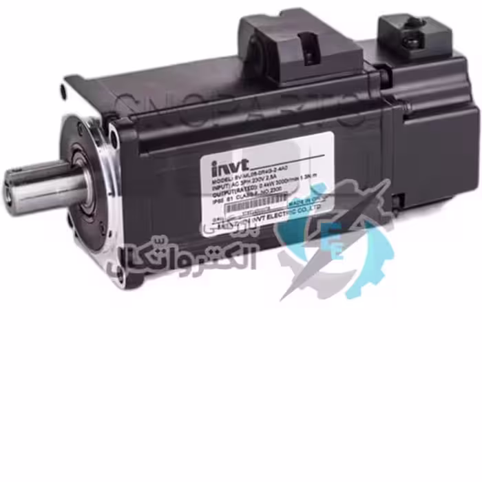 سروو موتور ترمزدار اینوت invt با توان 400 وات با دور 3000 RPM کد درایو DA180-S2R8SG0 کد موتور SV-TH06-0R4G-2-RA4-8000*