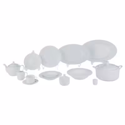 سرویس غذاخوری 102 پارچه 12 نفره چینی زرین ایران مدل رادیانس سفید درجه عالی