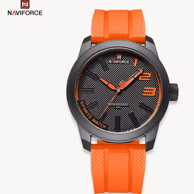 ساعت مچی مردانه اورجینال نیویفورس بند سیلیکونی در چند رنگبندی مدل NF9202