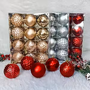 اویز گوی کریسمس 5 طرح 8 سانت کد 243