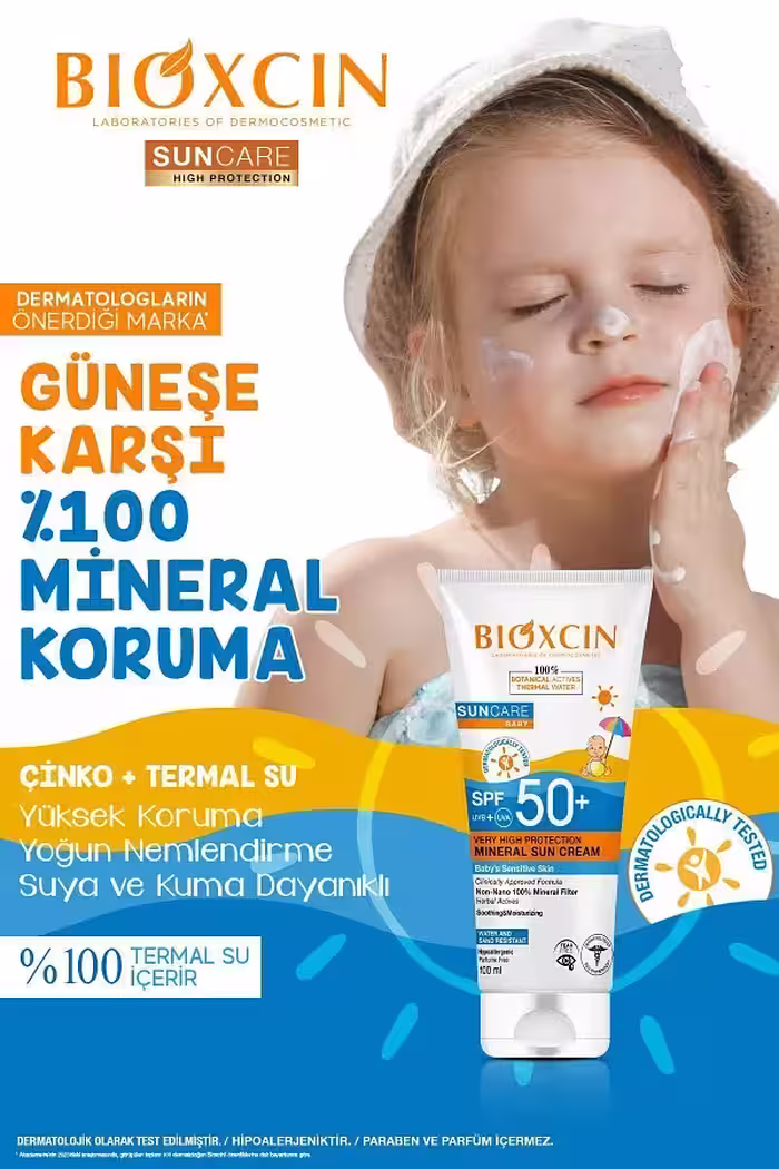 ضد آفتاب نوزاد BIOXCINبیوکسین 100 میل مناسب پوست حساس SPF50