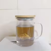 ماگ دمنوش پیرکس ساده درب بامبو کد 002119 بسته 1 عددی ارسال رایگان