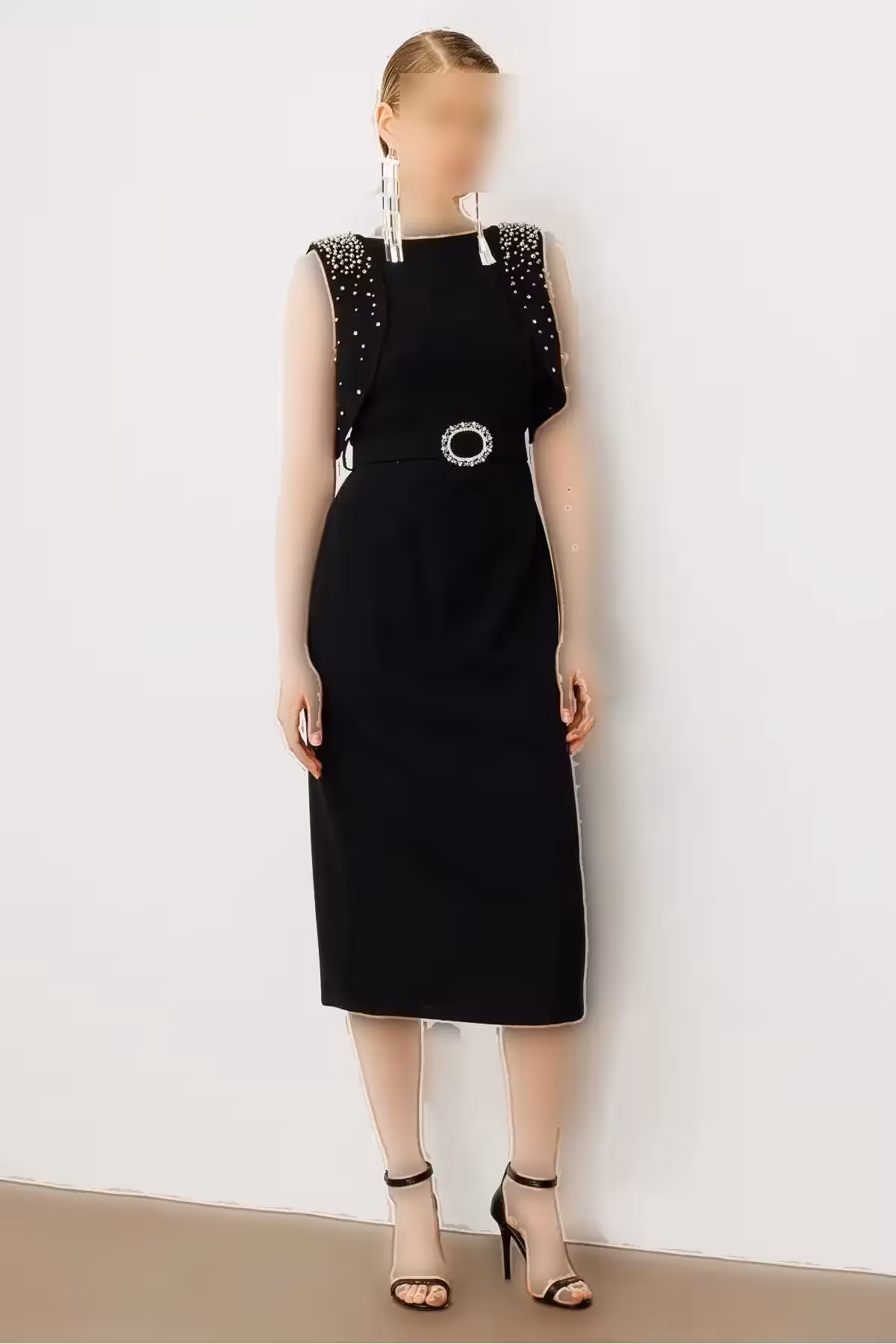 لباس مشکی مرواریدی - 9080