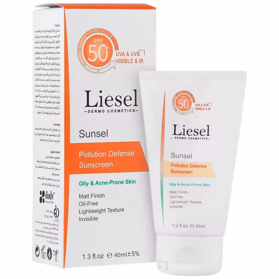 ضدآفتاب لایسل پوست چرب 50 بدون رنگ