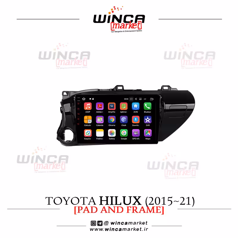 مانیتور تویوتا هایلوکس Hilux 2015-2021 فابریک اندروید سری 132