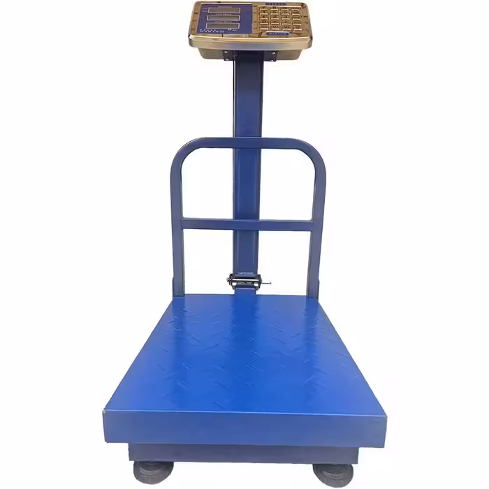 باسکول 150 کیلویی گارددار شیراز ترازو | تاشو | نمایشگر دوطرفه | دکمه استیل | 40*30