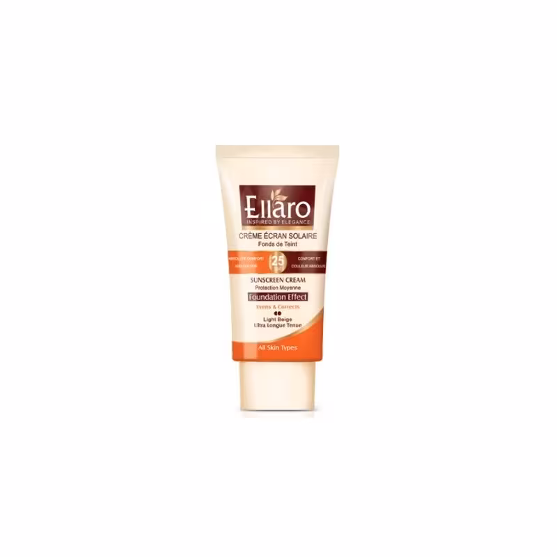 کرم ضد آفتاب SPF 25 الارو Ellaro رنگ بژ روشن 60 گرم